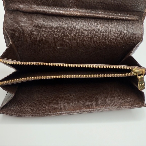 Louis Vuitton Portefeuille Sarah Damier Wallet Ebene Brown | Women’s | Used | - Picture 11 of 15
